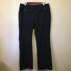 NWOT Jessica Retro 70s Dark Blue Black High Banded Waist Jeans